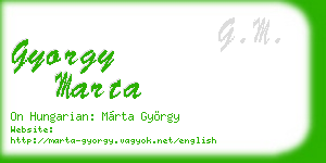 gyorgy marta business card