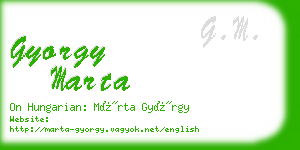 gyorgy marta business card